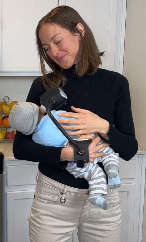Baby Bottle Holder Hands-Free for Parents & Grandparents (Black)