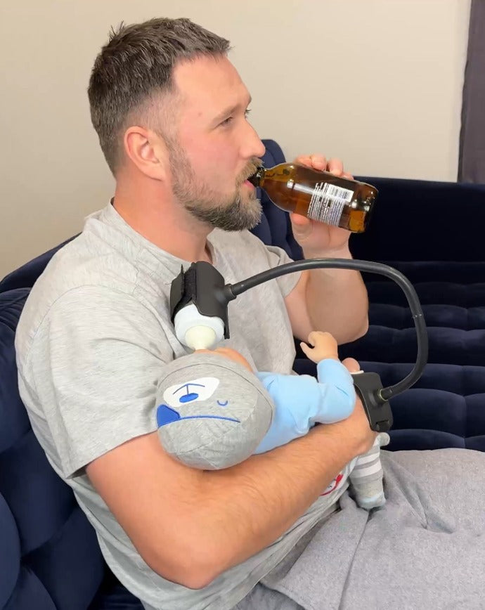Baby Bottle Holder Hands-Free for Parents & Grandparents (Black)