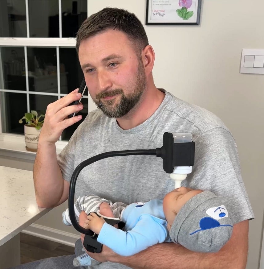 Baby Bottle Holder Hands-Free for Parents & Grandparents (Black)